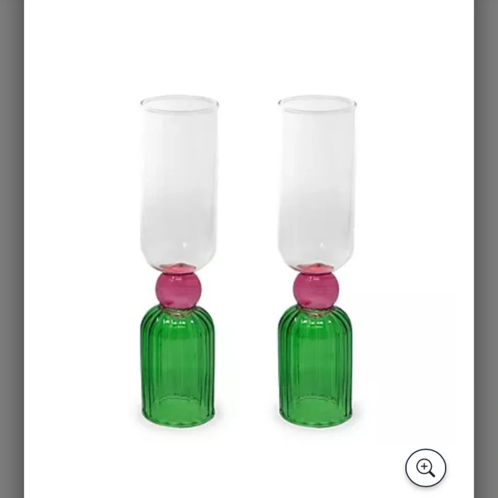 ban.do Green & Pink Tipsy Turney Bar Glasses Set of 2